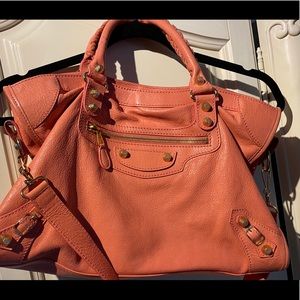 100% authentic Balenciaga—Peach Leather, City Bag